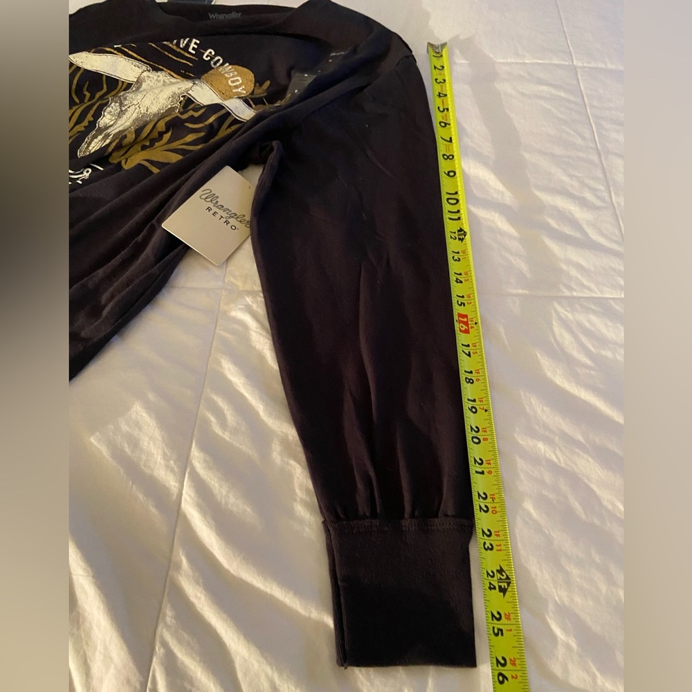 Wrangler Charcoal Long Sleeve Tee Shirt - Picture 6 of 12